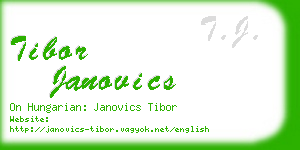 tibor janovics business card